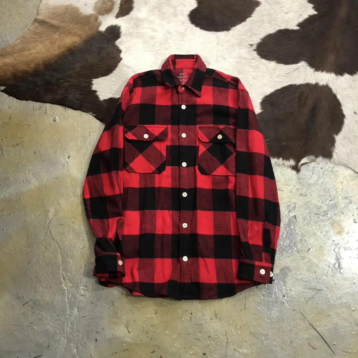 S Antisocial Club Flannel Shirt/A3997