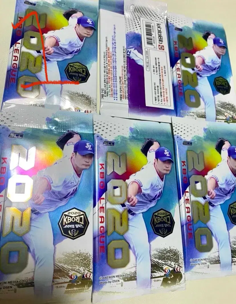 KBO SCC 프로야구 카드 미개봉팩 판매