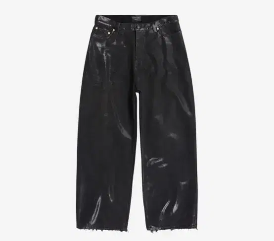 Balenciaga Coated Large Baggy Denim Black S