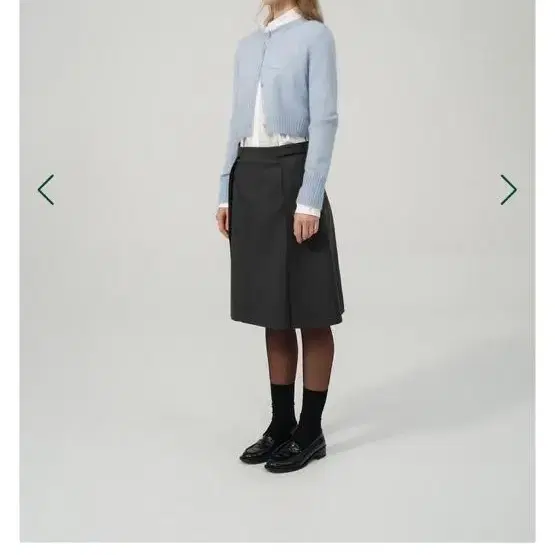 더바넷 suomi wool skirt 차콜 s 새상품