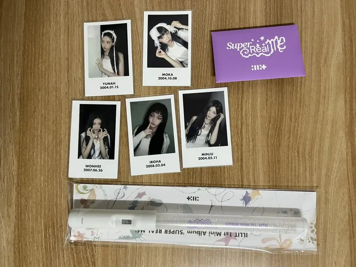 illit showcase entry photocard + lightstick sealed showcase illit pola