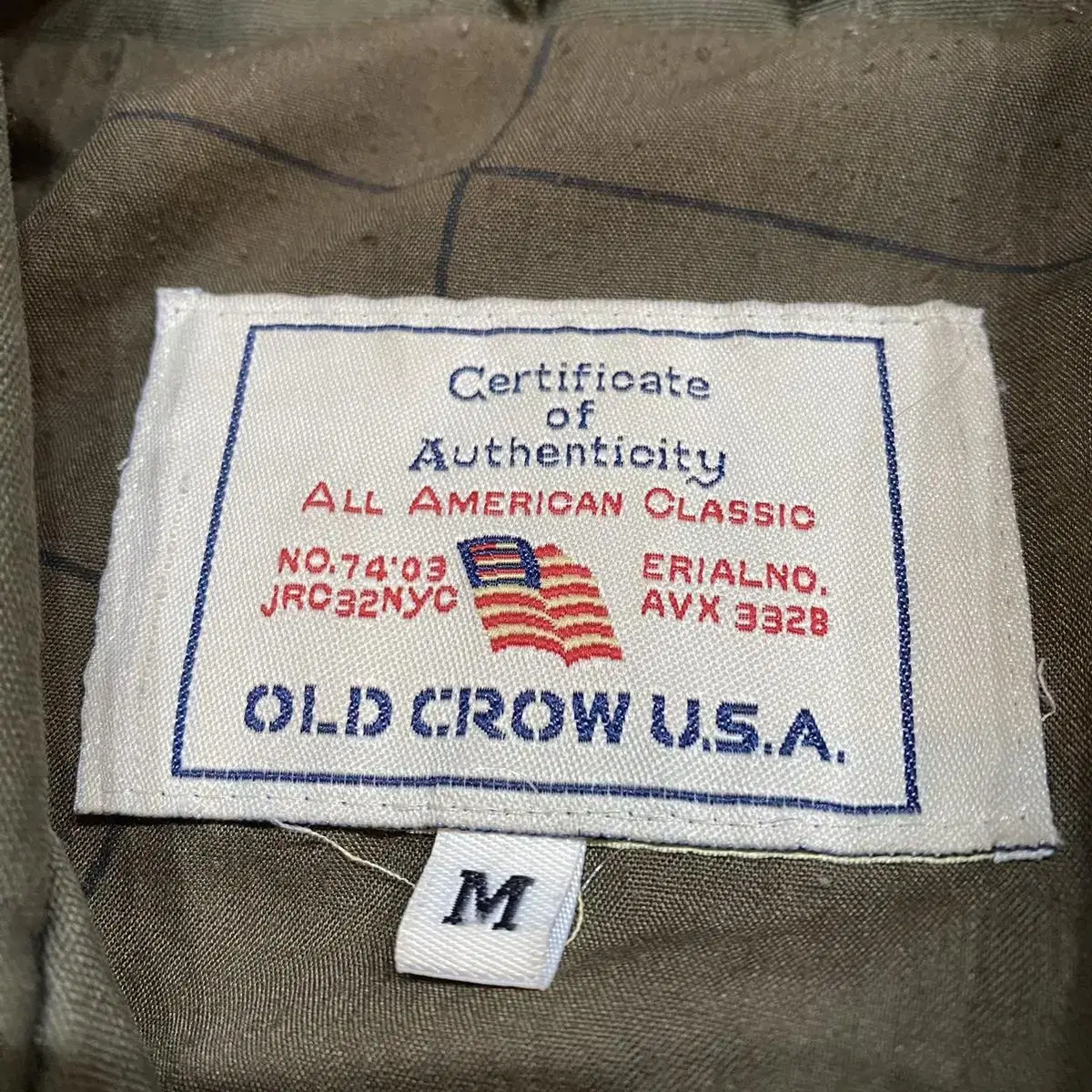 OLD CROW USA 항공자켓 M