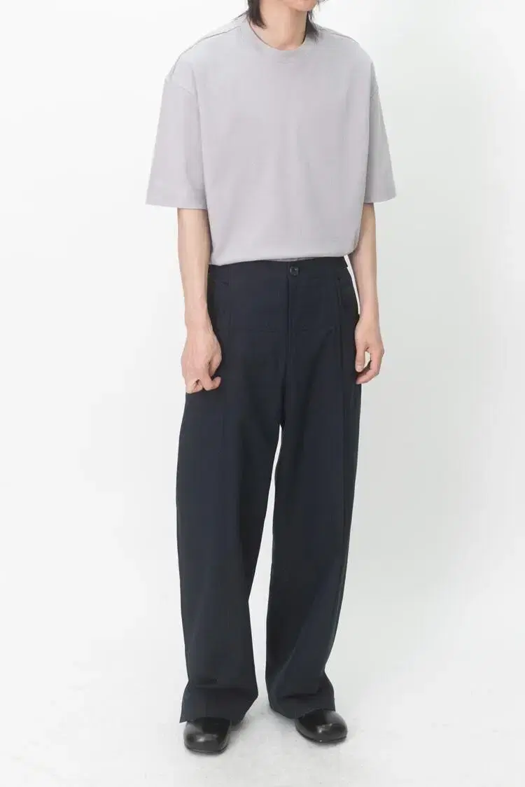 2) Polyester Fisherman Pants Dark Navy