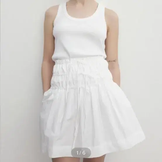 Monoha Silky shirring short skirt