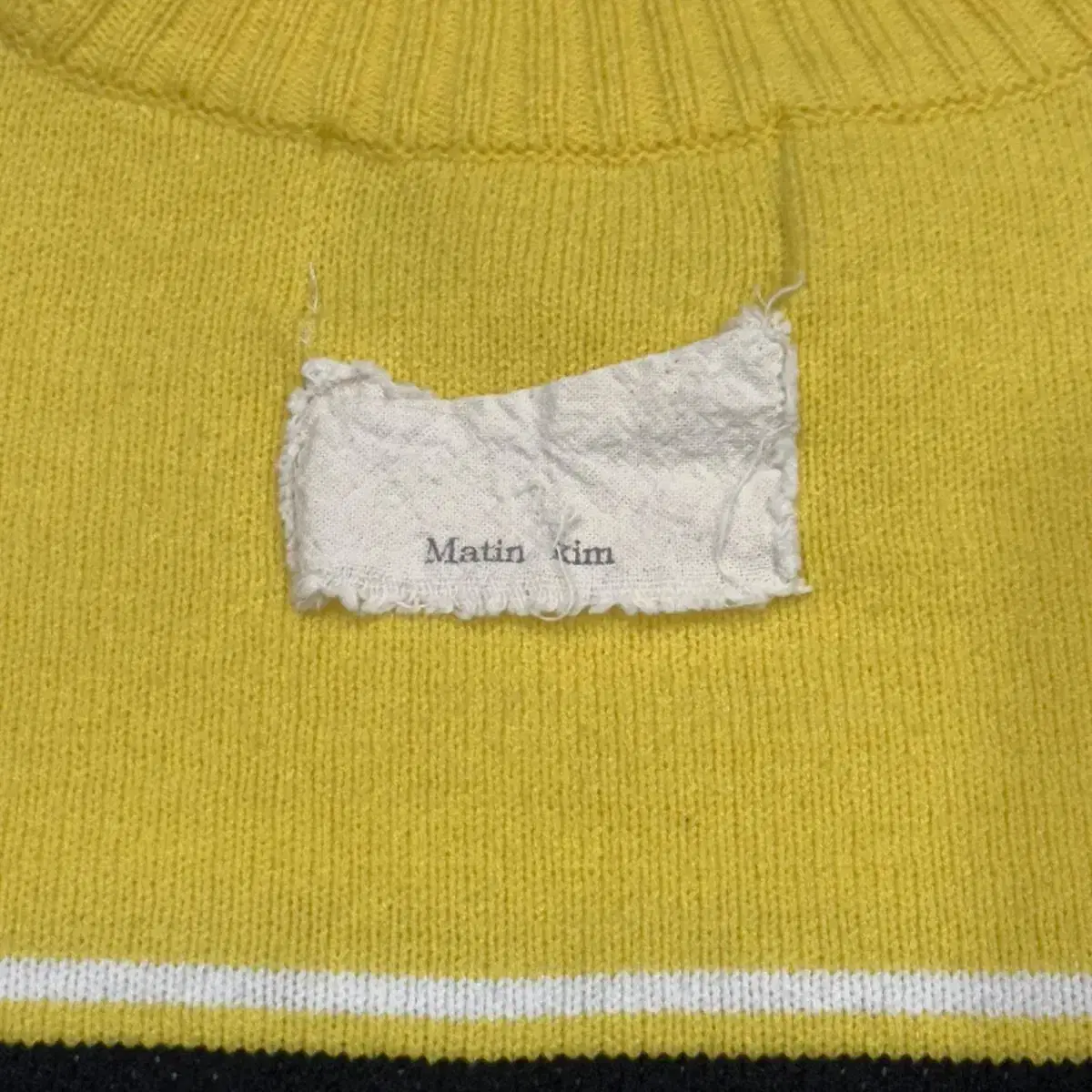 마뗑킴 MATIN STRIPE 니트 PULLOVER IN YELLOW F