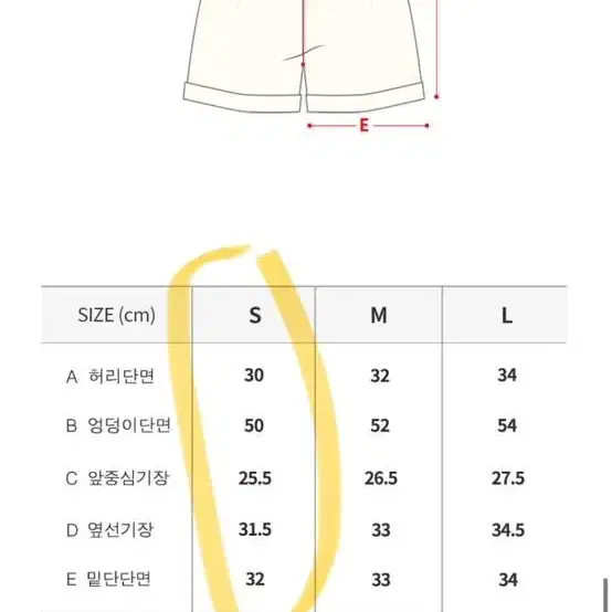 코랄리크 턴업 화이트 팬츠 사이즈 S