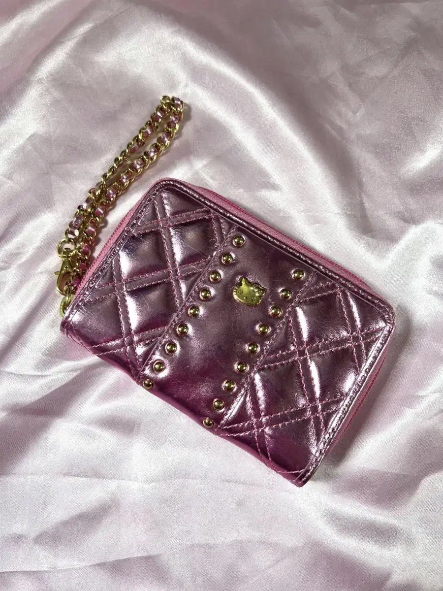 Hello Kitty One-of-a-kind Quilted Keum Wallet Pink Wallet Classic Kitty Gyaru Hime Rare