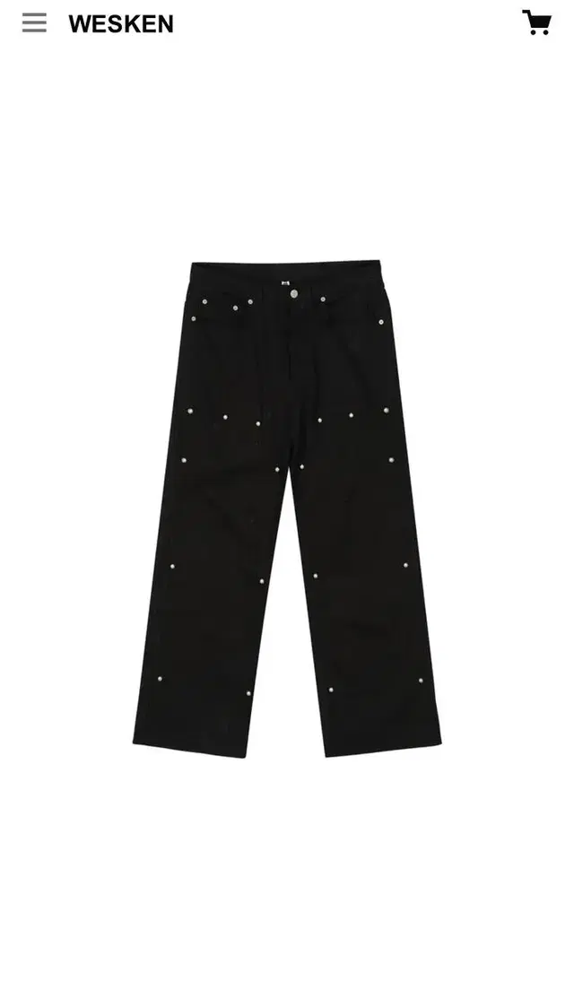 wesken logo embroidery studded pants3사이즈