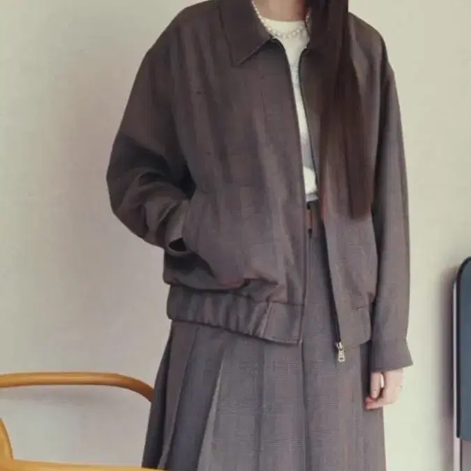 디애퍼처 Gatsby Blouson,Pleated skirt set-up