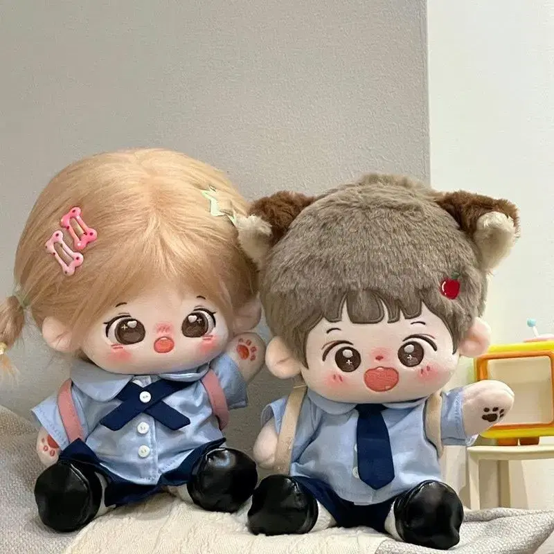 20cm 인형옷 교복 여름 치마 넥타이 유니폼 무속성인형옷 솜인형