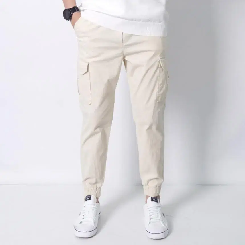 린넨 면 스판 카고조거 밴딩팬츠 M-3XL