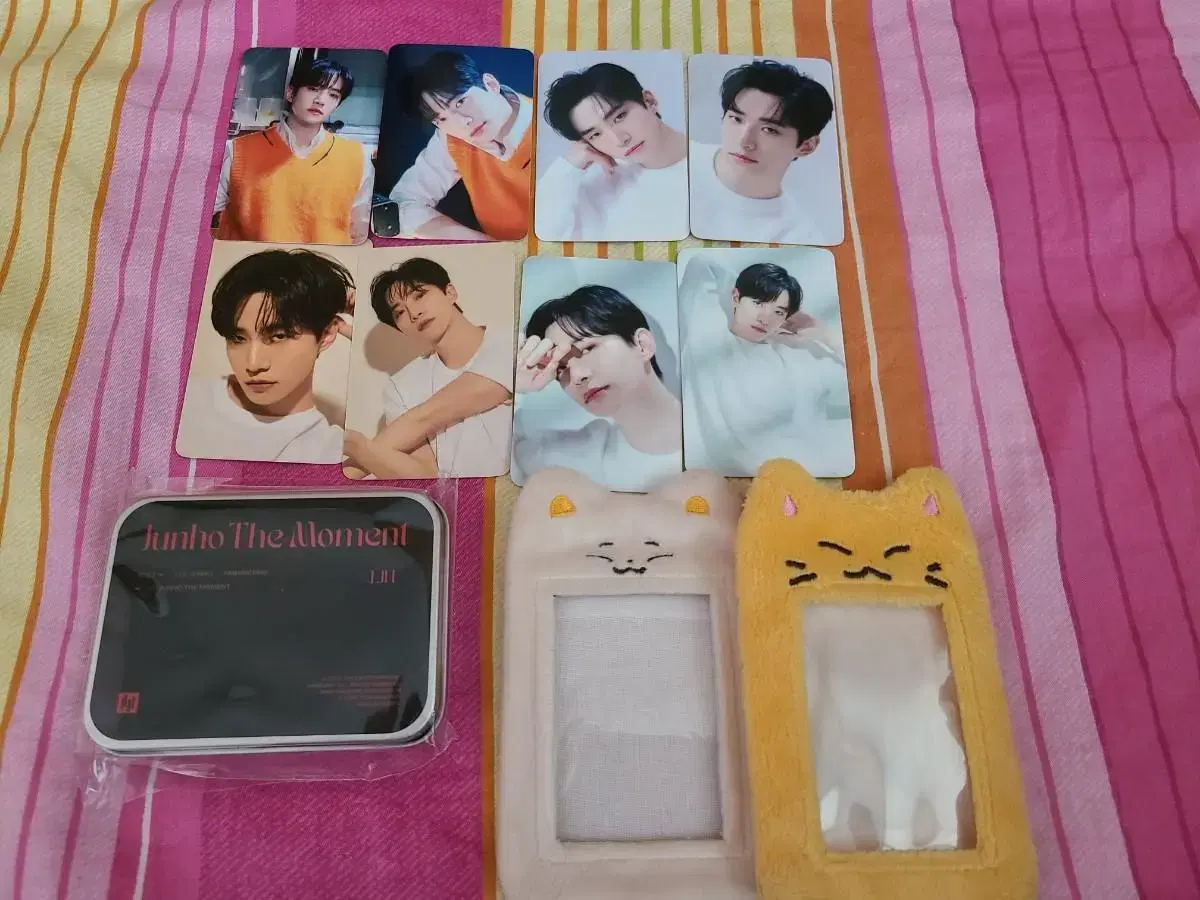 Junho JunDermo Tin Case photocard Set + forget-me-nots photocard holder Bulk transfer