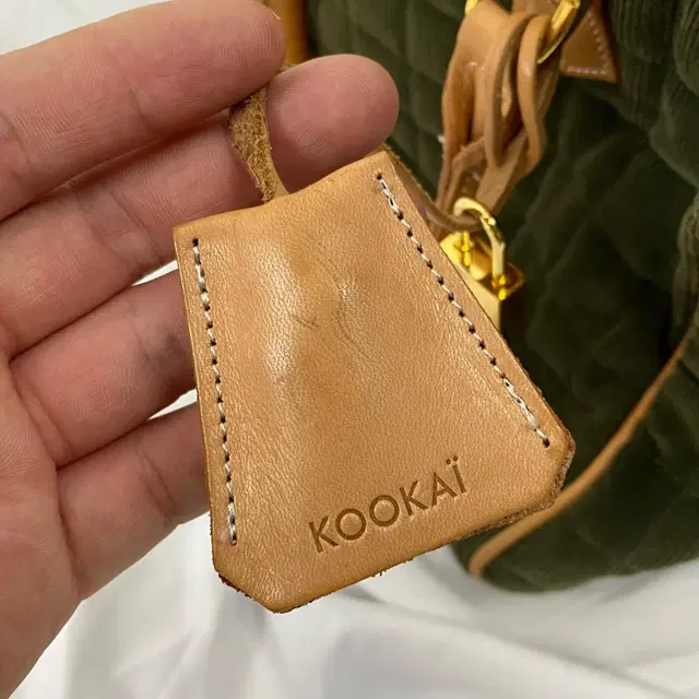 빈티지 KOOKAI PARIS 레더 코듀로이 토트백