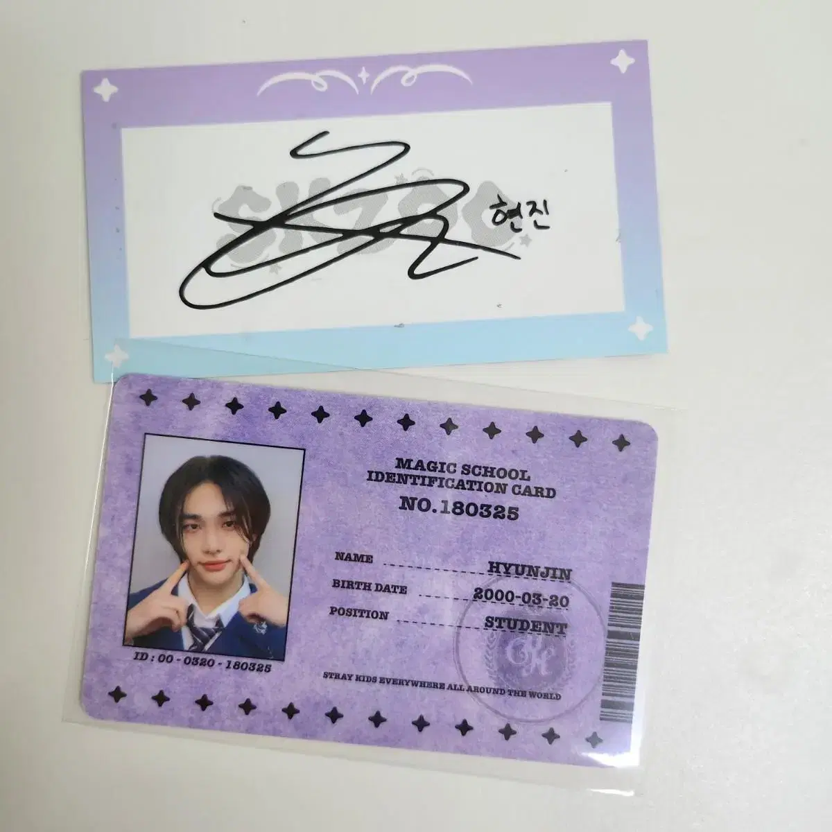 Straykids skz Stay Zone Magic School fanmeeting hyunjin Student ID signature Scratch