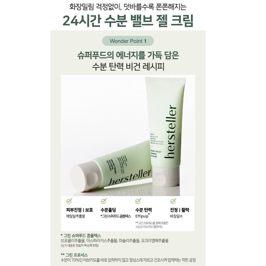 화잘먹 하이드레이팅 젤 크림 50ml 수부지 수분크림 피부 진정 탄력