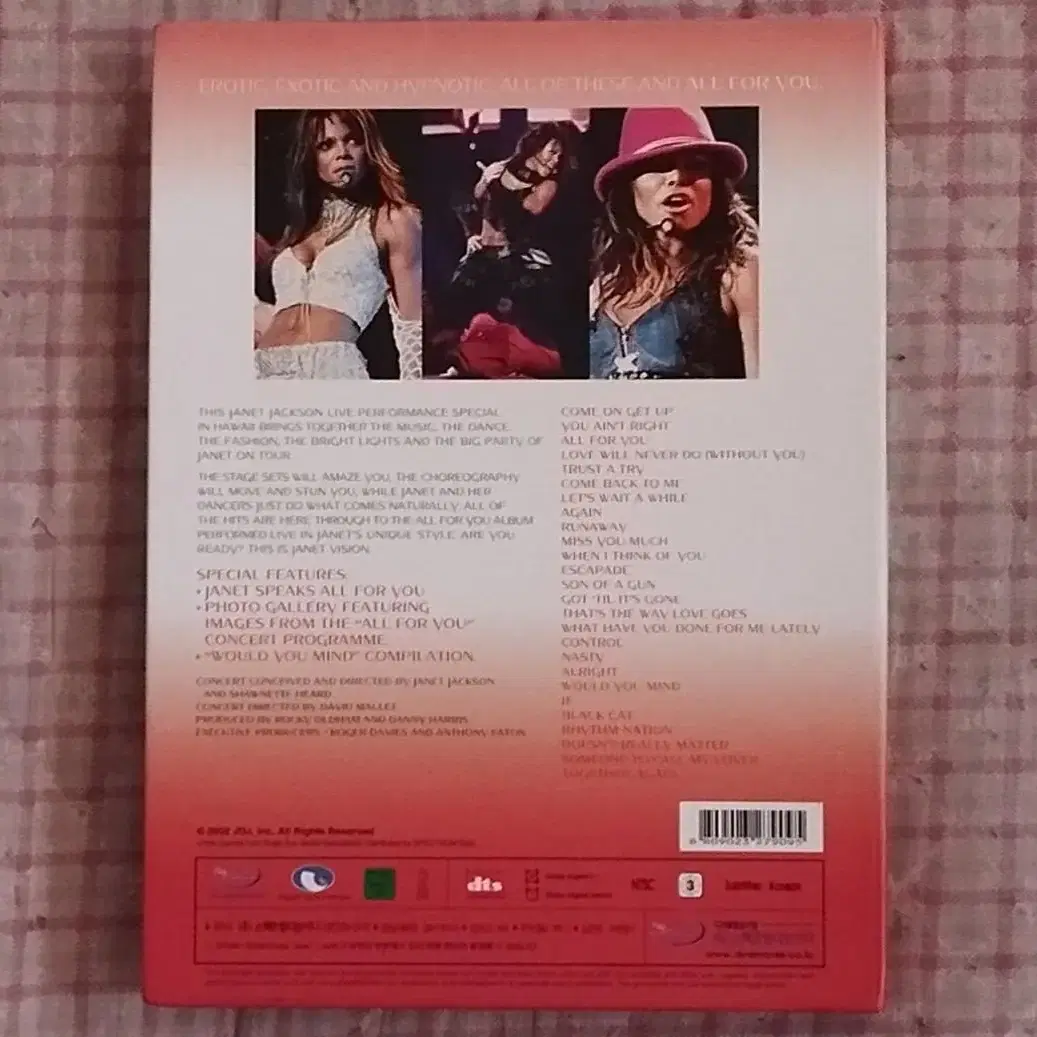 자넷잭슨 하와이 라이브 DVD JANET JACKSON