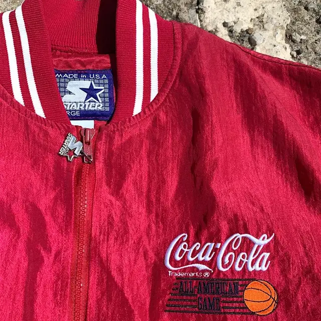 [L~XL] Starter Coca cola half jacket