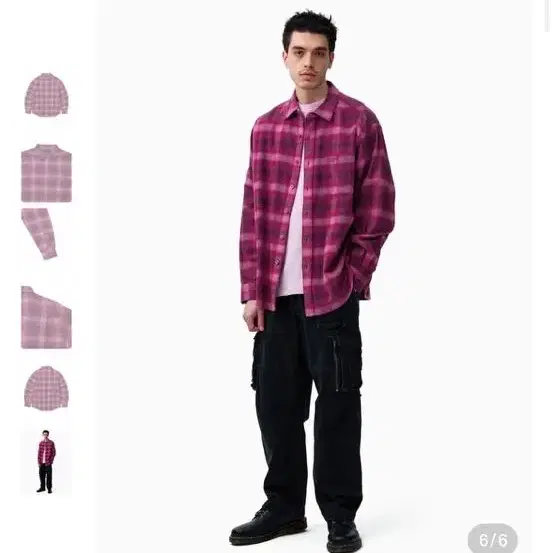 S구해요) Flannel Check shirt pink 디스이즈네버댓셔츠