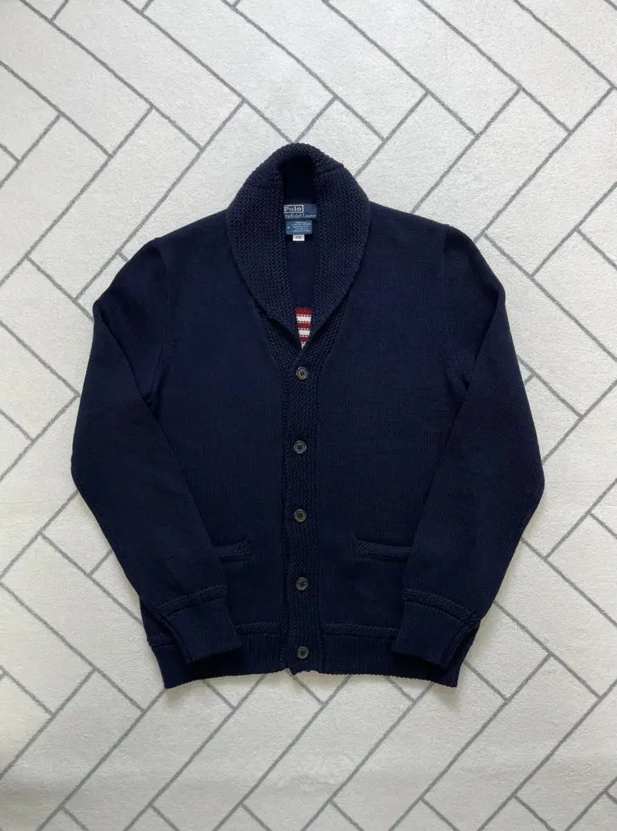 (S/M) Polo USA Made Iconic Star Spangled Banner Shawl Cardigan