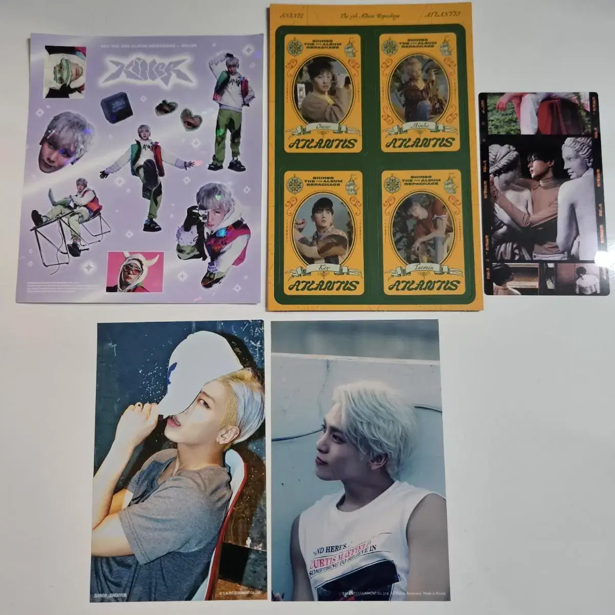 Shinee merchandise and album components