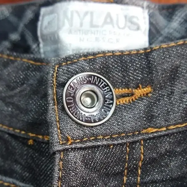 NYLAUS jeans 로우라이즈 워싱 데님 팬츠