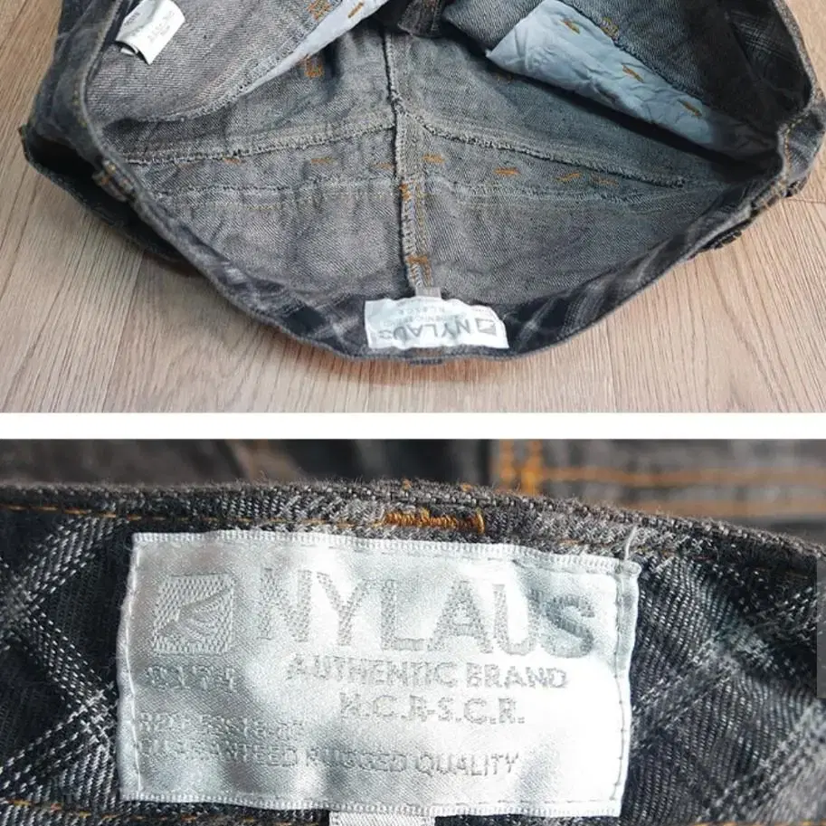 NYLAUS jeans 로우라이즈 워싱 데님 팬츠