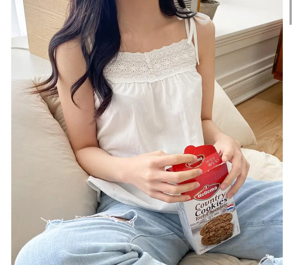 펀칭 레이스 나시