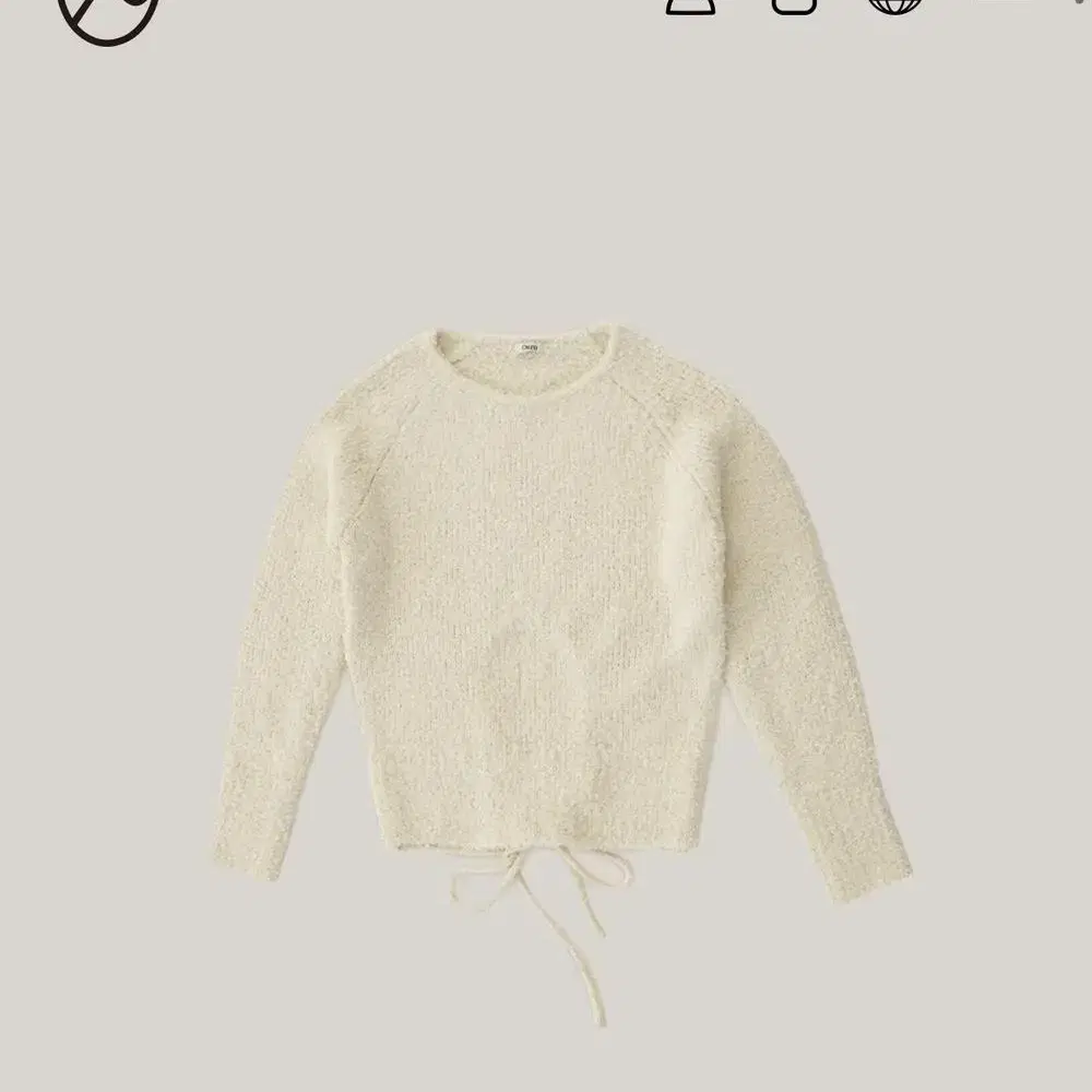 아우로 BACK STRING KNIT [ CREAM ]