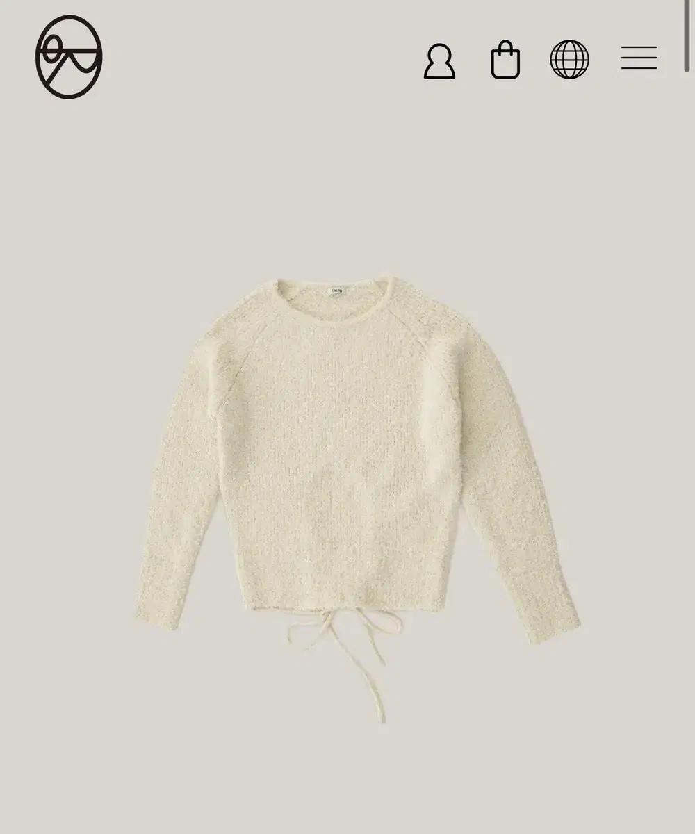 아우로 BACK STRING KNIT [ CREAM ]