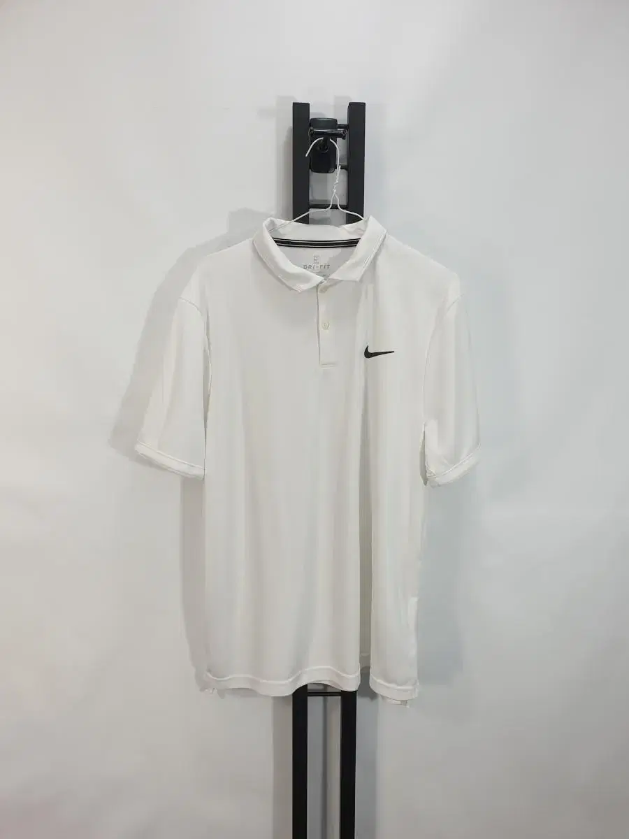 Nike Short Sleeve Kara T-Shirt Coat Tri-Fit Polo White 110