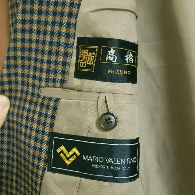 mario valentino 이태리 울 체크 자켓 블레이저