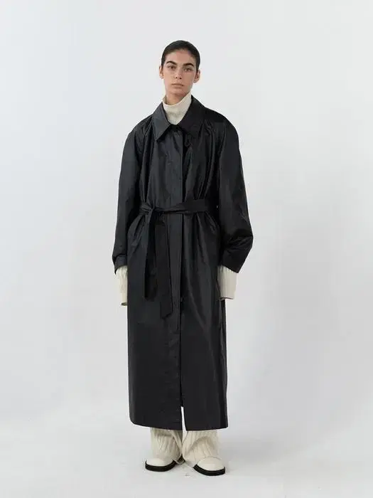 le917 oversized coated cotton coat 36