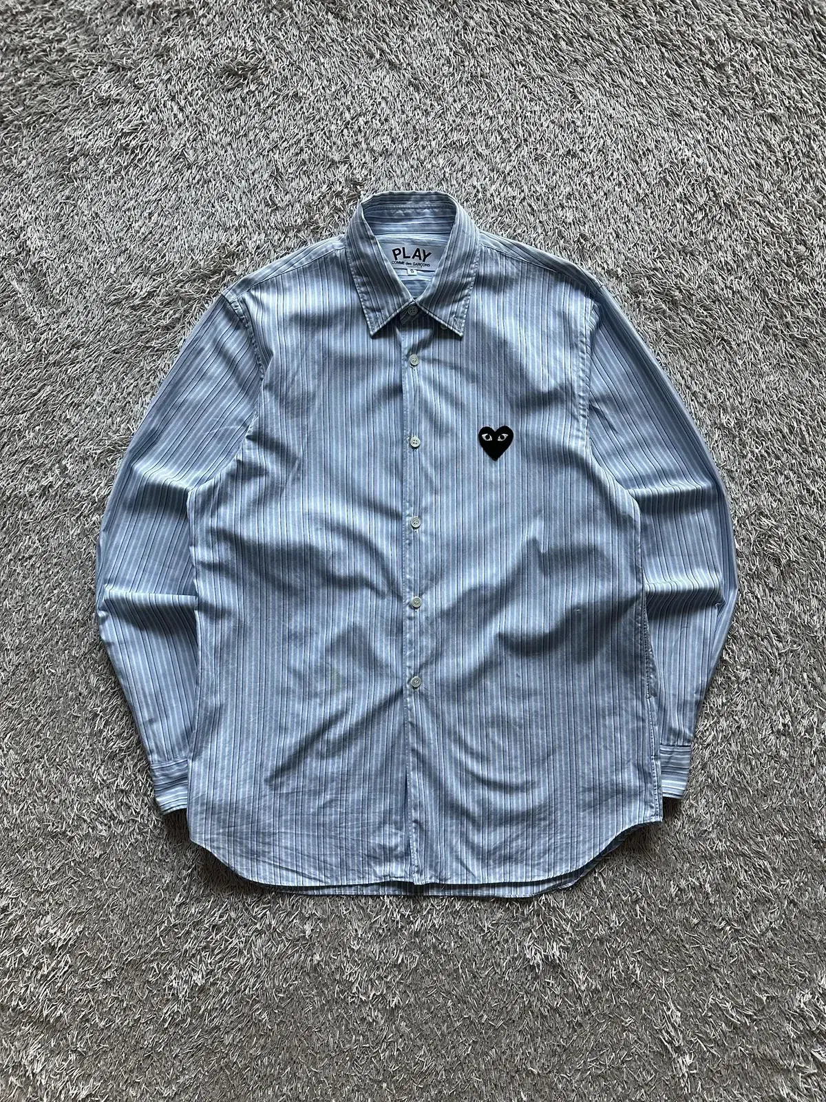 [S] Comme des Garçons Song CDG Black and Pen Stripe Shirt