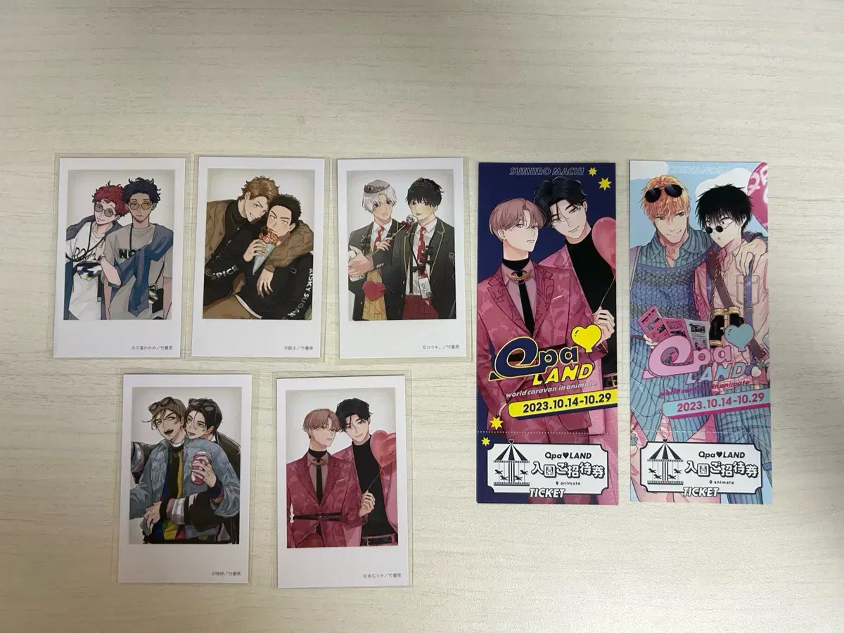 Anime qpa LAND Pair Trading Oshi Couple Photo Card Ticket