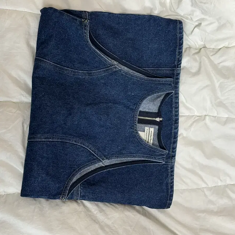 [2]오버듀플레어HALTER DENIM MINI OPS오버롤,오버듀데님