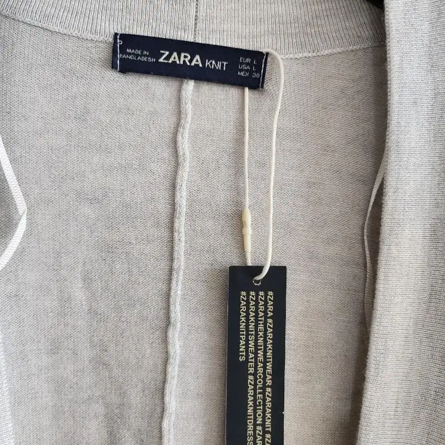 (2-1)ZARA KNIT 가디건 L 30 새옷