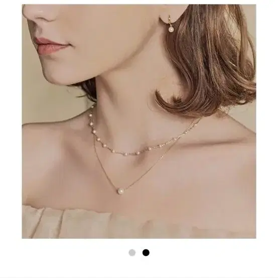 앵브록스 lulu pearl layered necklace