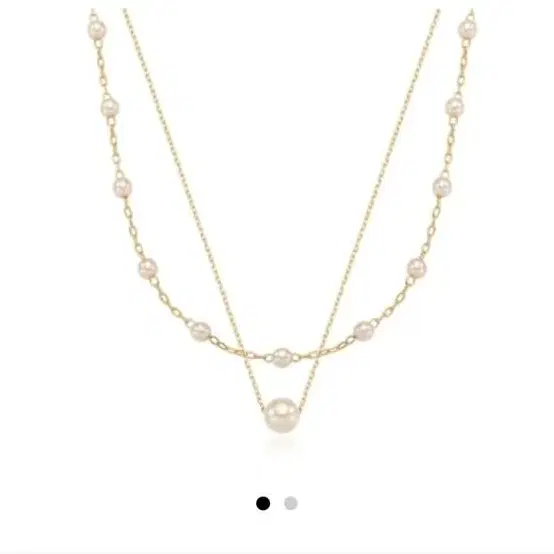 앵브록스 lulu pearl layered necklace