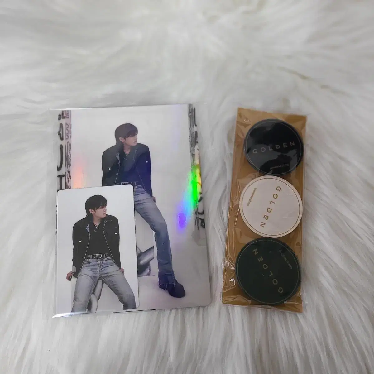 BTS jungkook Golden weverse pre-order benefit photocard hologram photo frame logoSmartTalk bangtan