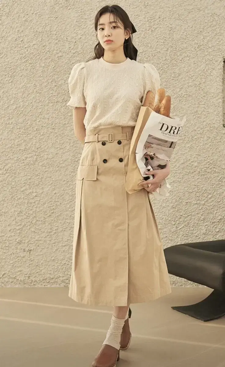 플로움 Berlin Trench Skirt 베이지 xs