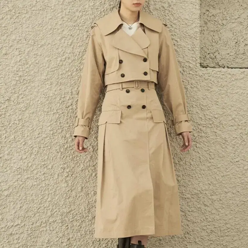 플로움 Berlin Trench Skirt 베이지 xs