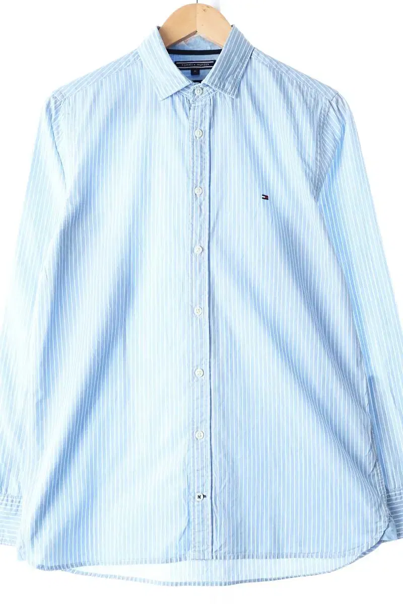 (M) Tommy Hilfiger Shirt Southern Stripe Cotton Old School-B93E