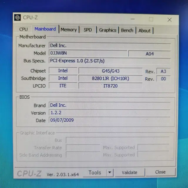 DELL G45M03 Vostro 220 775 마더보드 0JJW8N