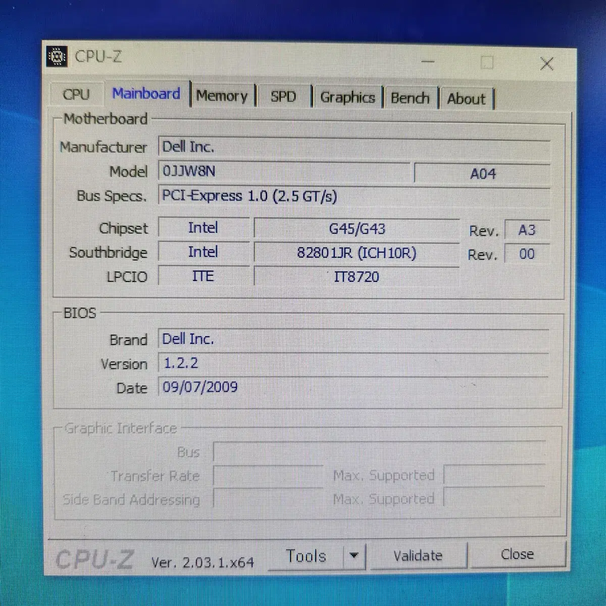 DELL G45M03 Vostro 220 775 마더보드 0JJW8N