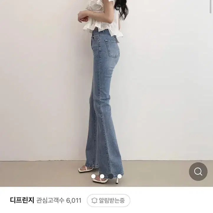 디프린지 중청 롱 부츠컷 데님 청바지 S