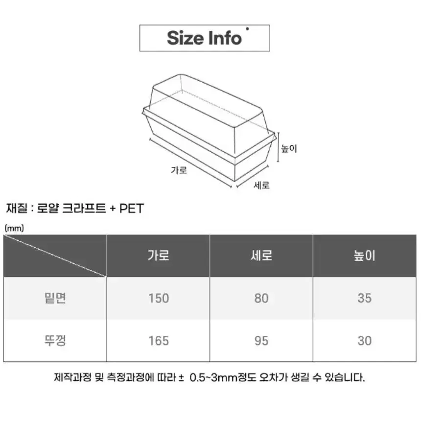 카페 디저트 포장용기