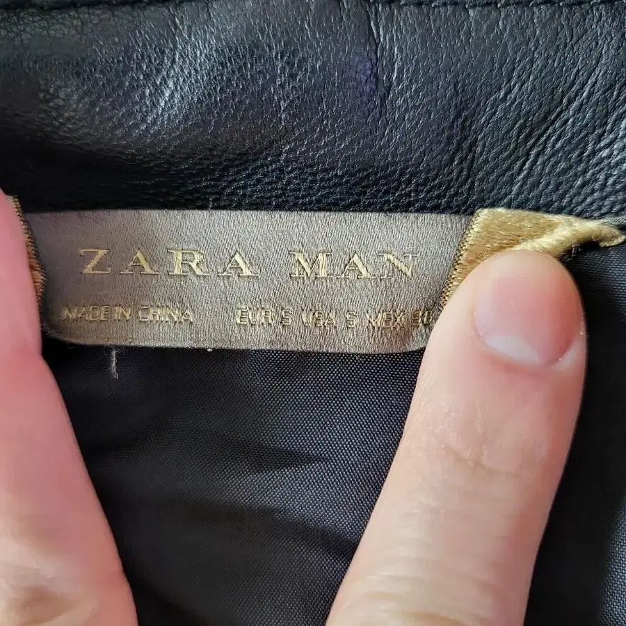 ZARA 남자 리얼레더 자켓