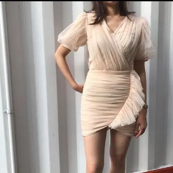 쟈니헤잇재즈 튤 원피스 (tulle wrap mini dress) 새상품