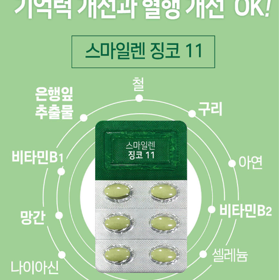 스마일렌 징코 11 600mg*30정