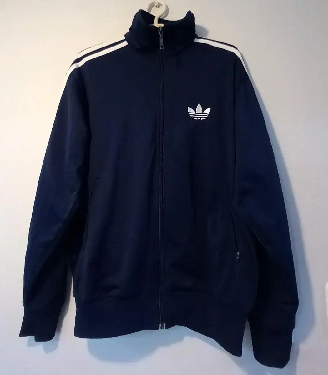 Adidas Firebird Navy Navy and White Track Top Jersey Jersey Zip-Up 110/XXL